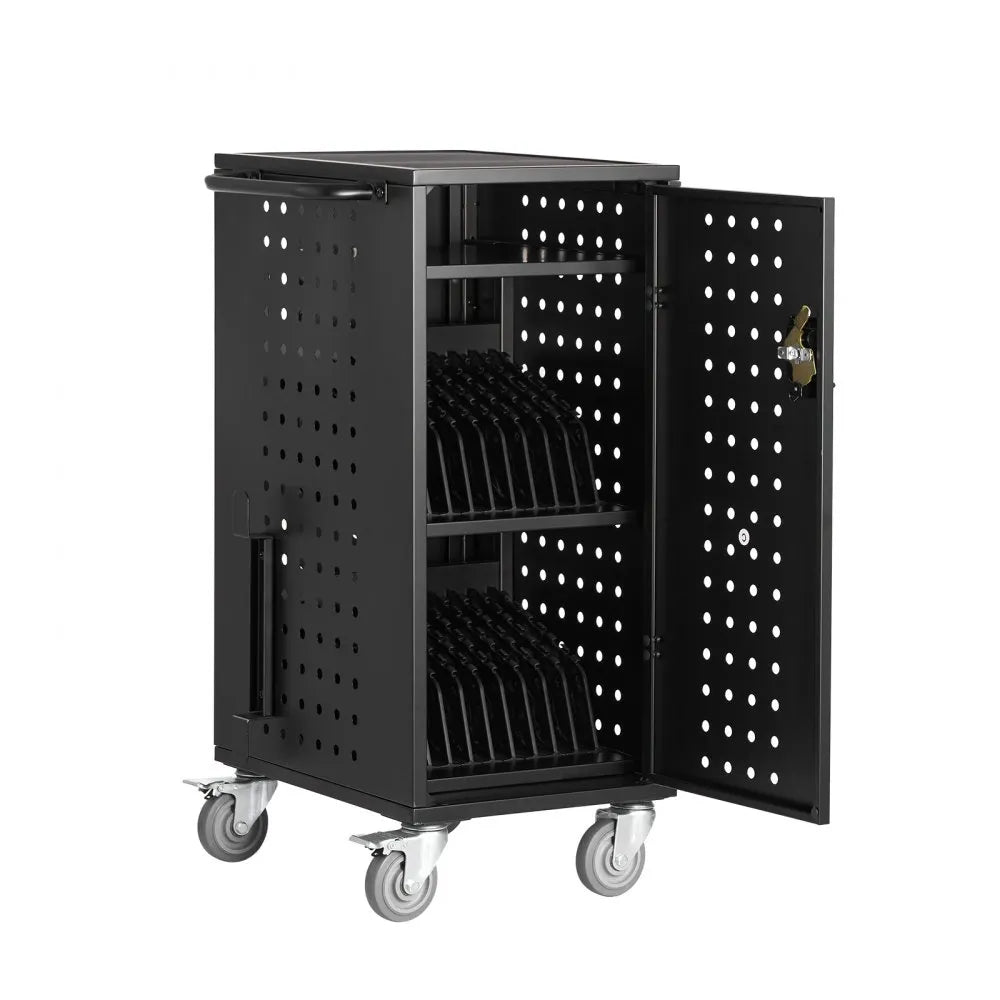 VEVOR Charging Cart Mobile Locking Charging Cart 20 Devices for Laptop & Tablet