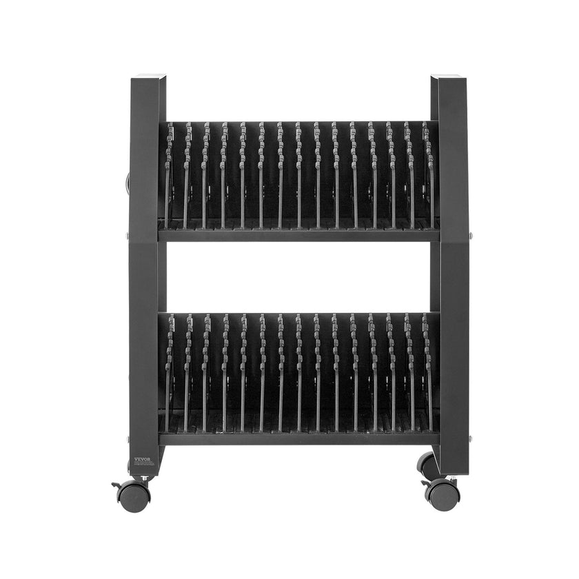 VEVOR Charging Cart Mobile Open Charging Cart 32 Devices for Laptop and Tablet
