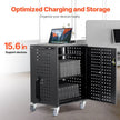 VEVOR Charging Cart Mobile Locking Charging Cart 36 Devices for Laptop & Tablet