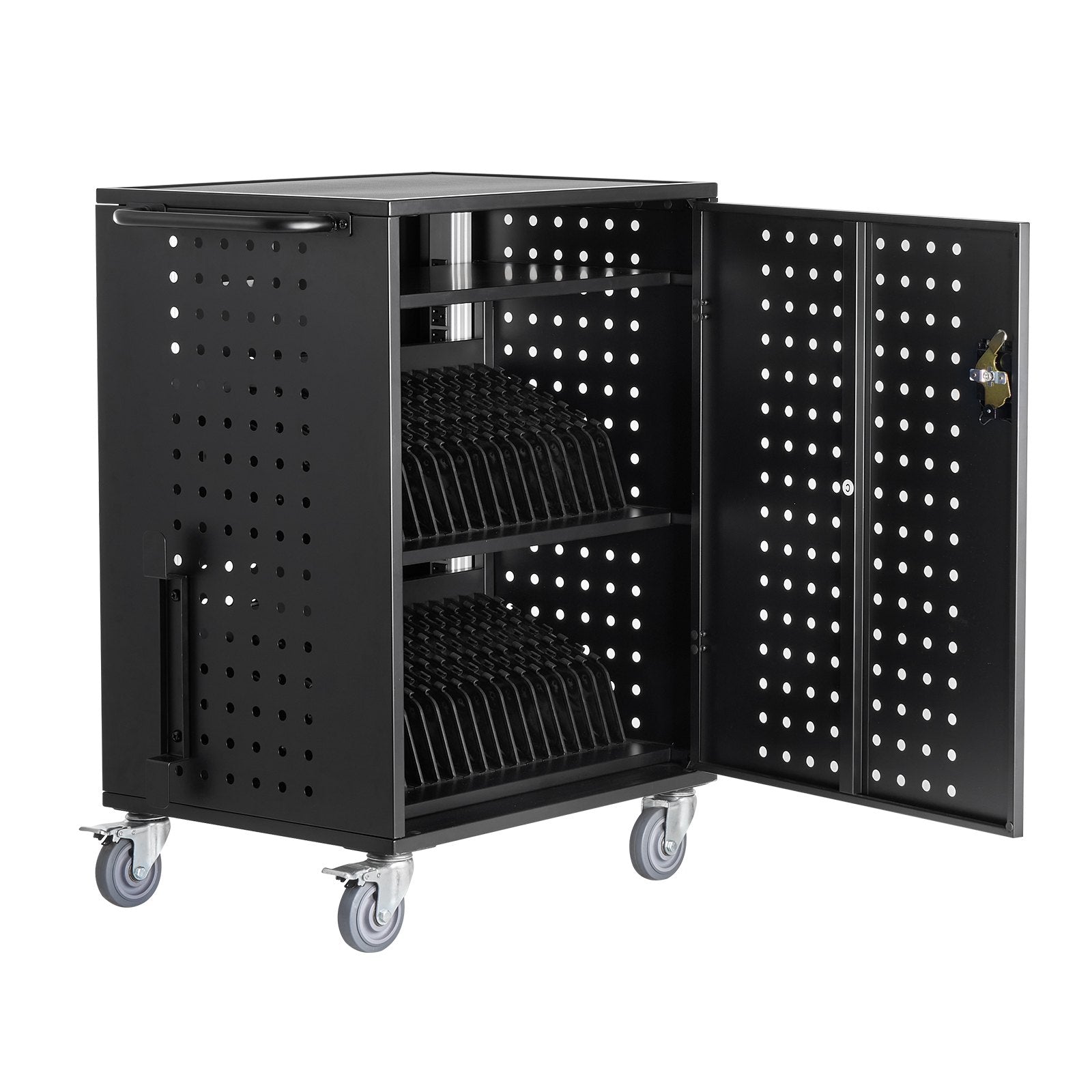 VEVOR Charging Cart Mobile Locking Charging Cart 36 Devices for Laptop & Tablet