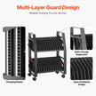32 Device Mobile Laptop Charging Cart with Wheels Open Charging Station for Tablets and Laptops up to 15.6