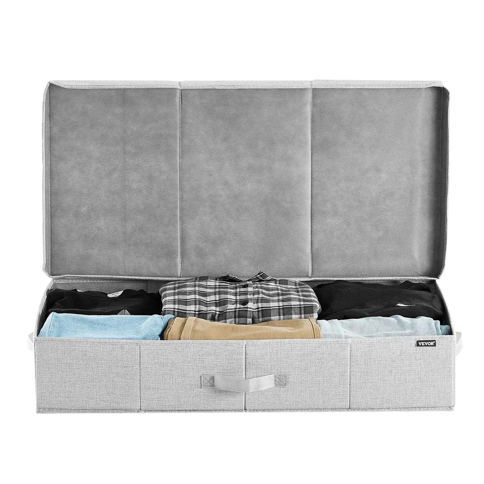 🛏️ Under Bed Storage Containers with Lids – 48L, 2 Pack (Gray)