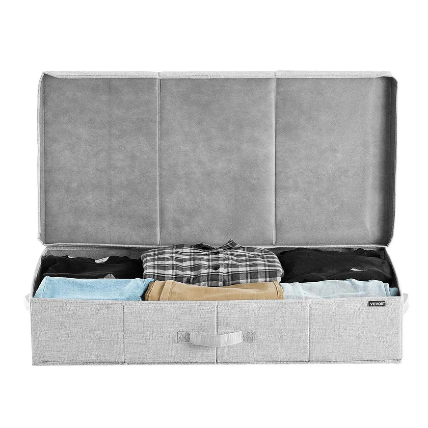 🛏️ Under Bed Storage Containers with Lids – 48L, 2 Pack (Gray)