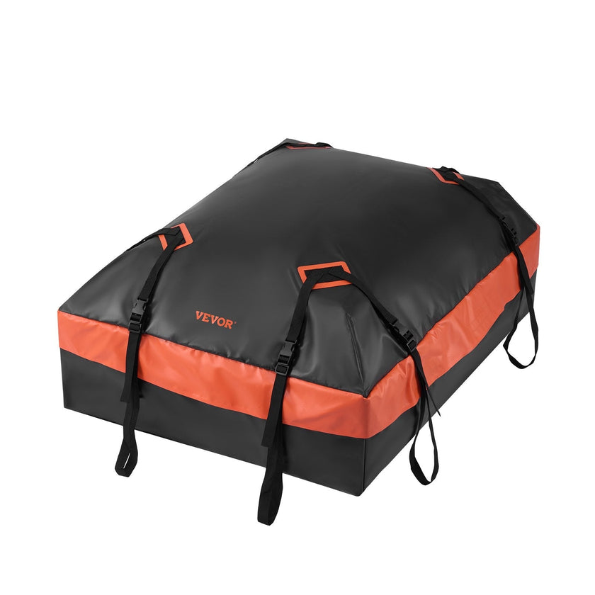 VEVOR Car Rooftop Cargo Carrier Bag 15 Cubic Feet Roof Cargo Carrier 840D PVC
