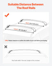 VEVOR Cross Bars Roof Racks Fit Toyota Highlander with Roof Rails 165lb Capacity