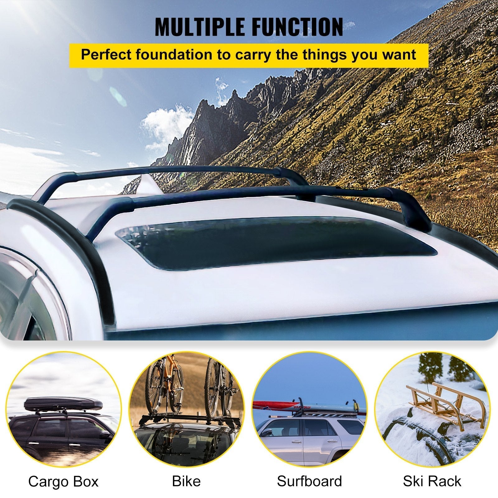VEVOR Roof Rack Compatible with Mazda CX-5 CX5 2017 2018 2019 2021 4PCS Roof Rack Rail Cross Bar Crossbar
