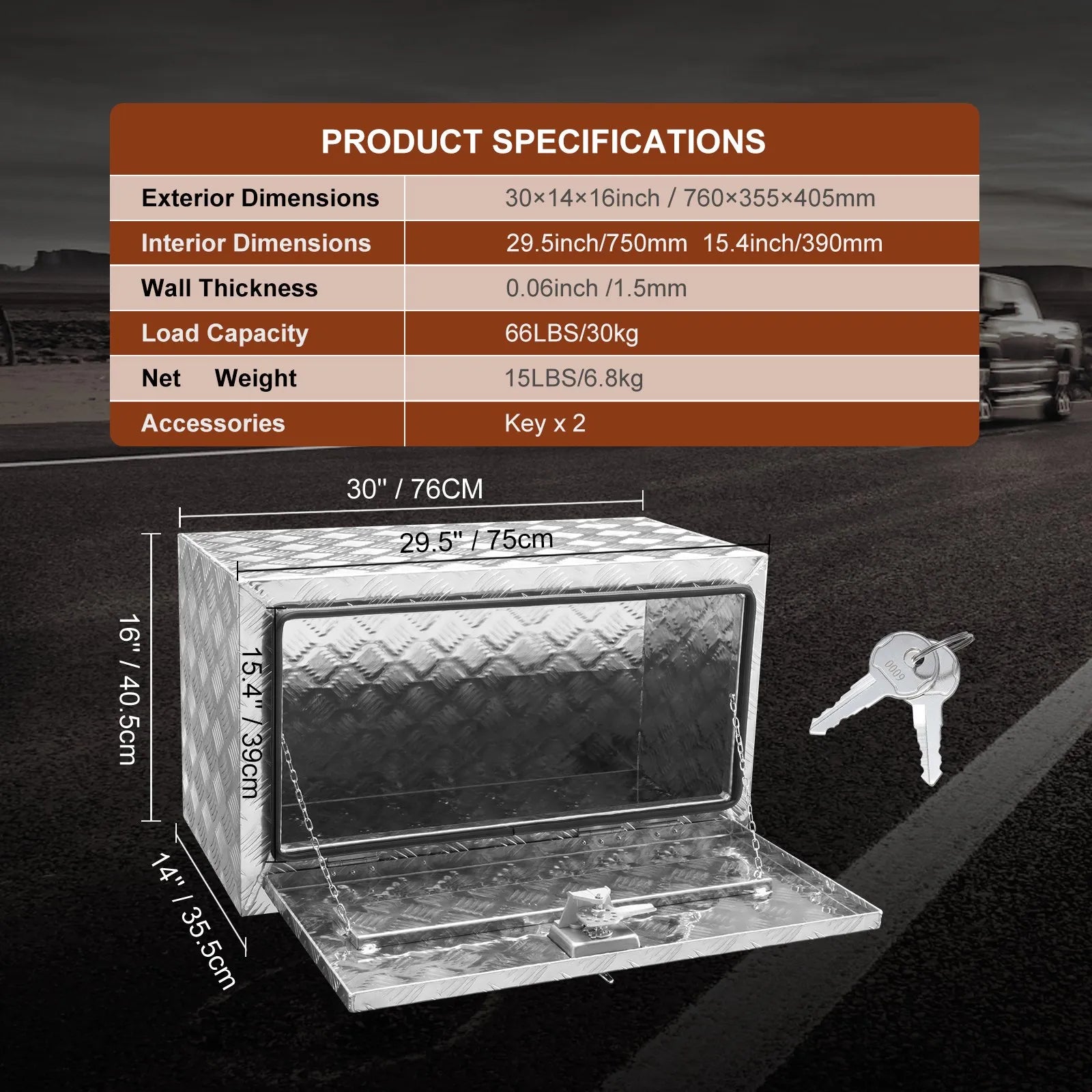 VEVOR Underbody Truck Box, 30