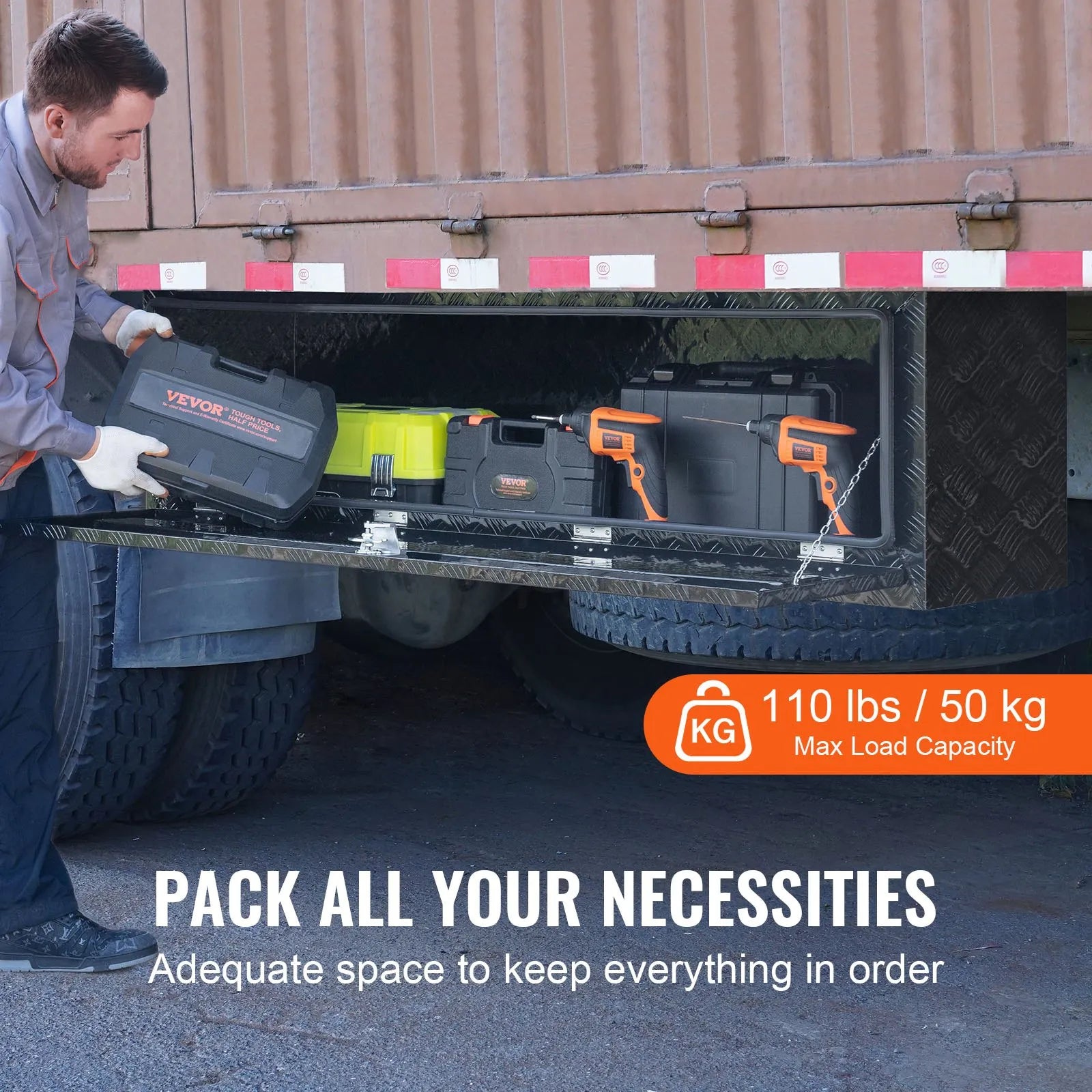 VEVOR Underbody Aluminum Truck Tool Box 60