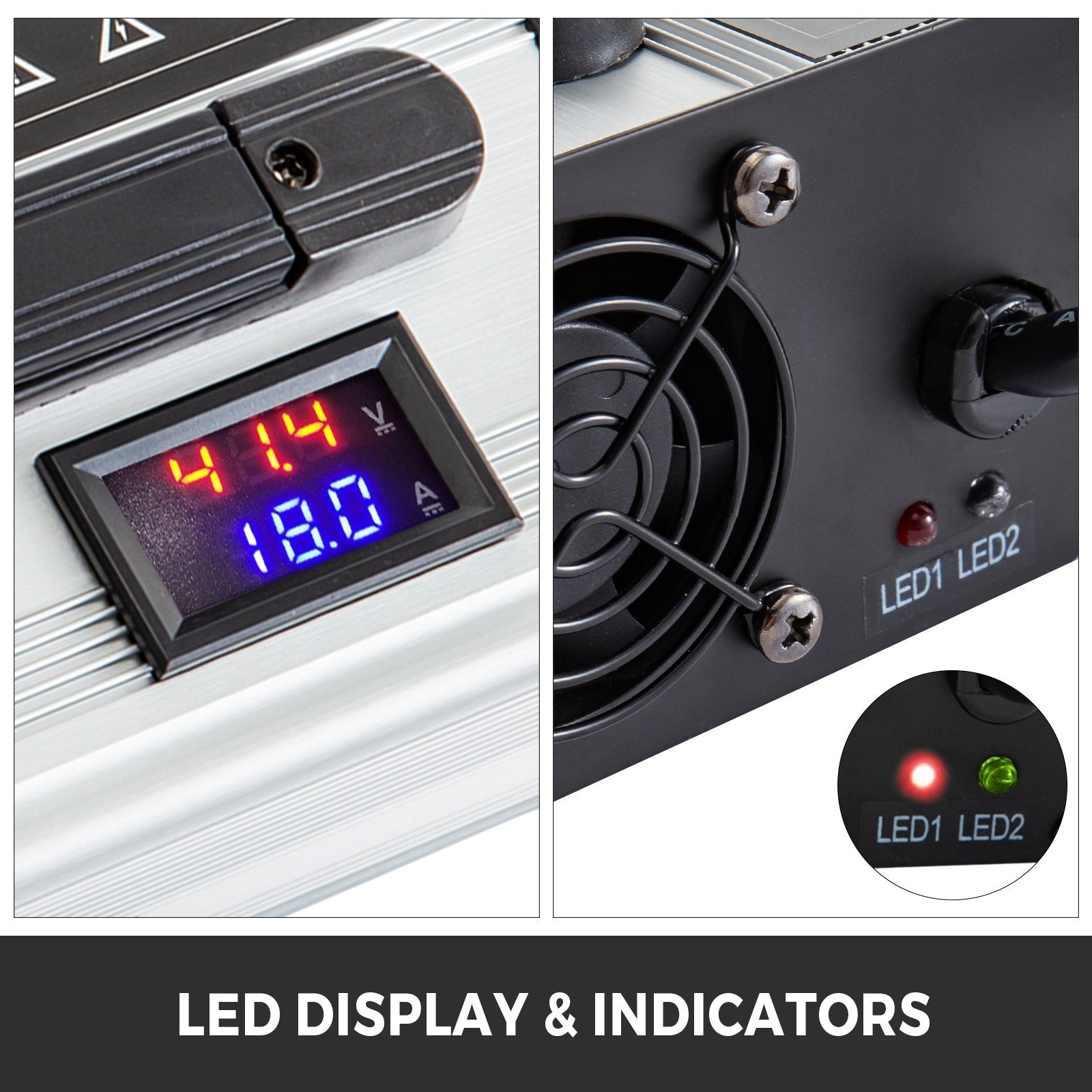 VEVOR 36V 18A Golf Cart Battery Charger Powerwise Plug with LED Indicator Lights 110V Club Car Charger for EzGo Ez-Go TXT Medalist D Style