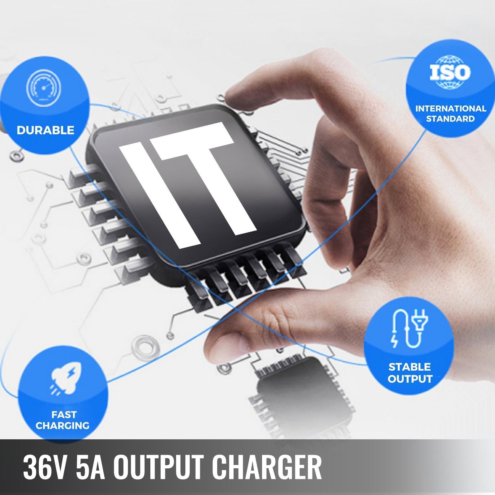 36v 5a Golf Cart Battery Charger For Club Car Lead Acid 110-120v Ac Ez Go