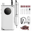 VEVOR Electric Rechargeable Nail Drill, 40,000RPM Portable Cordless Nail E File Machine, LCD-Display Acrylic Gel Grinder Tool with 6 Bits and 50PCS Sanding Bands for Manicure Pedicure Carve Polish