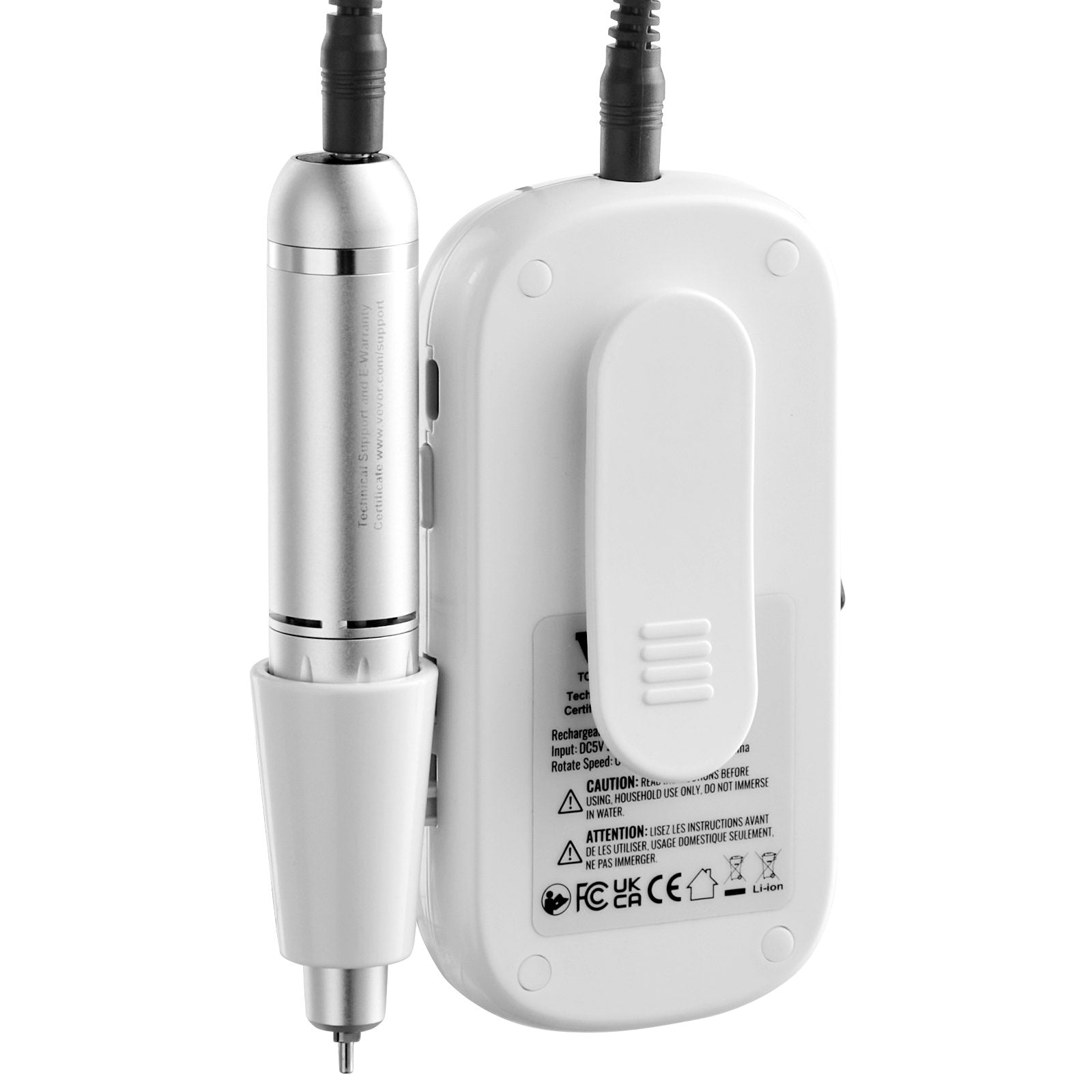 VEVOR Electric Rechargeable Nail Drill, 35,000RPM Portable Cordless Nail E File Machine, LCD-Display Acrylic Gel Grinder Tool with 6 Bits and 50PCS Sanding Bands for Manicure Pedicure Carve Polish