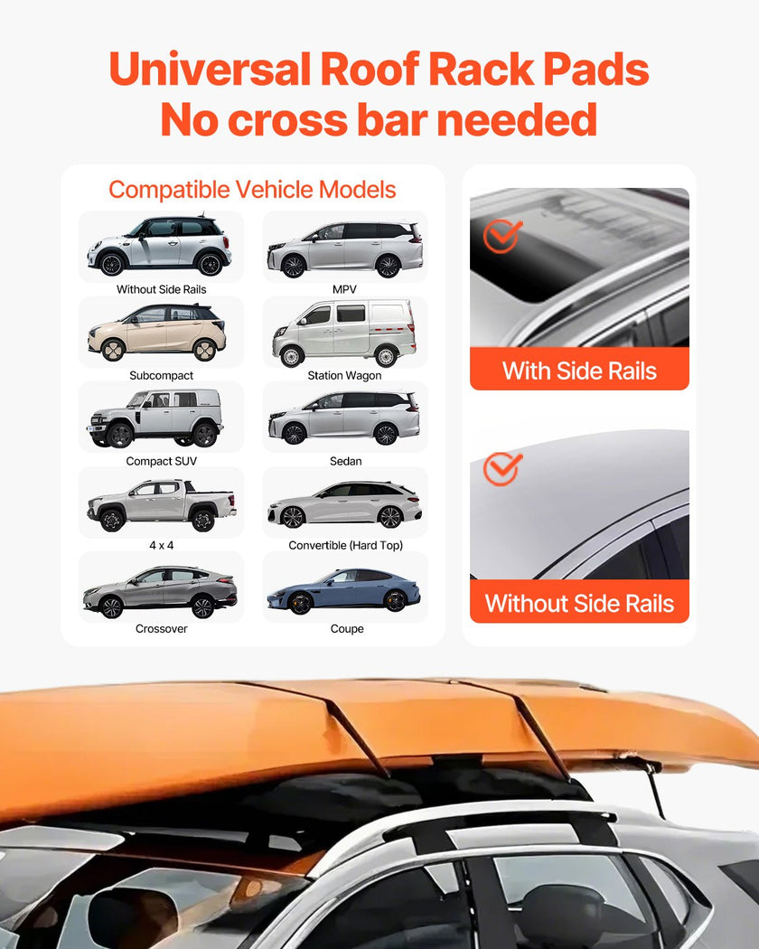VEVOR Soft Roof Rack Pads, 31.5
