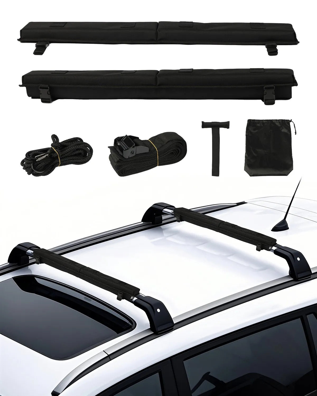 VEVOR Roof Rack Pads for Crossbar 176lbs Load Capacity for Kayak Canoe Surfboard