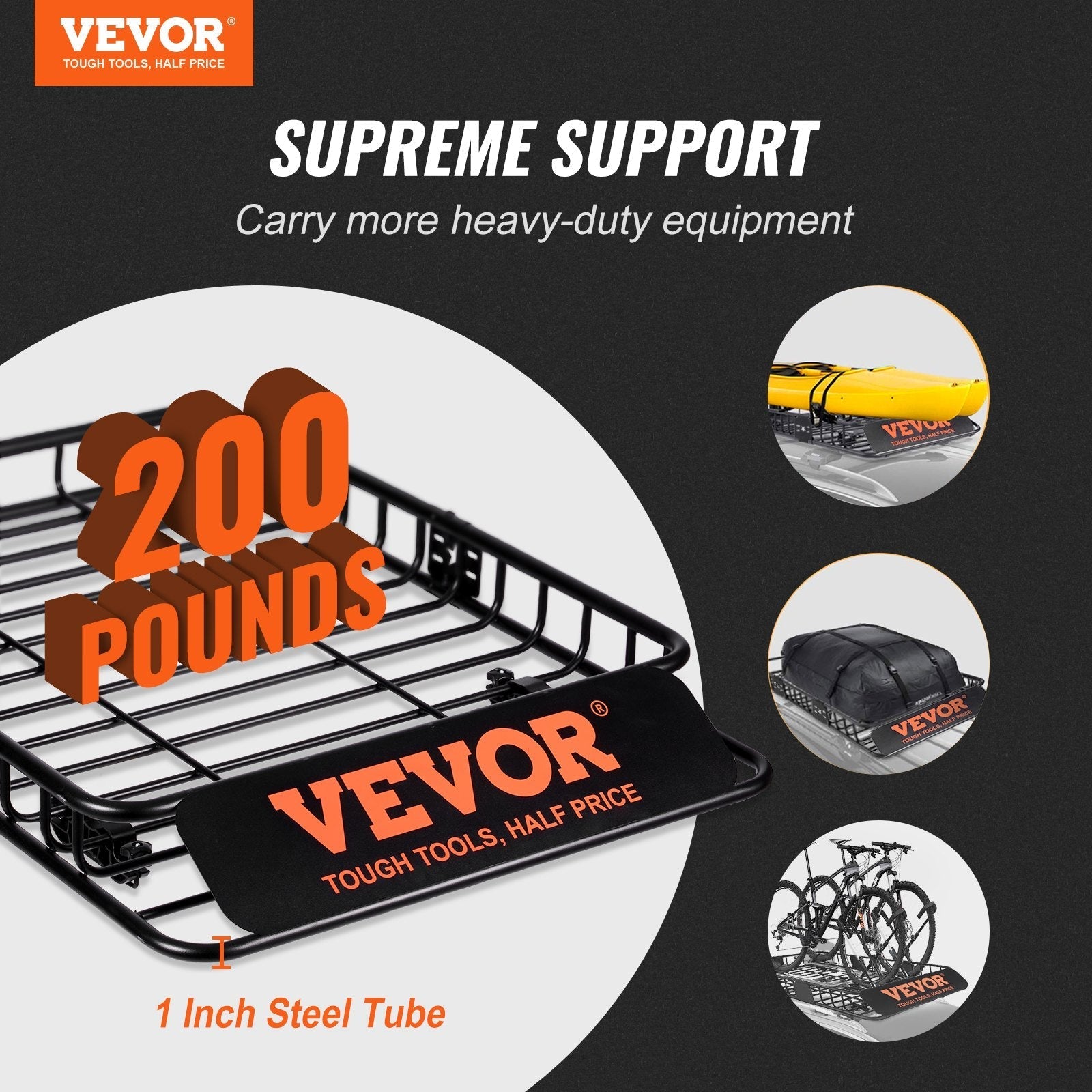 VEVOR Roof Rack Cargo Basket, 51