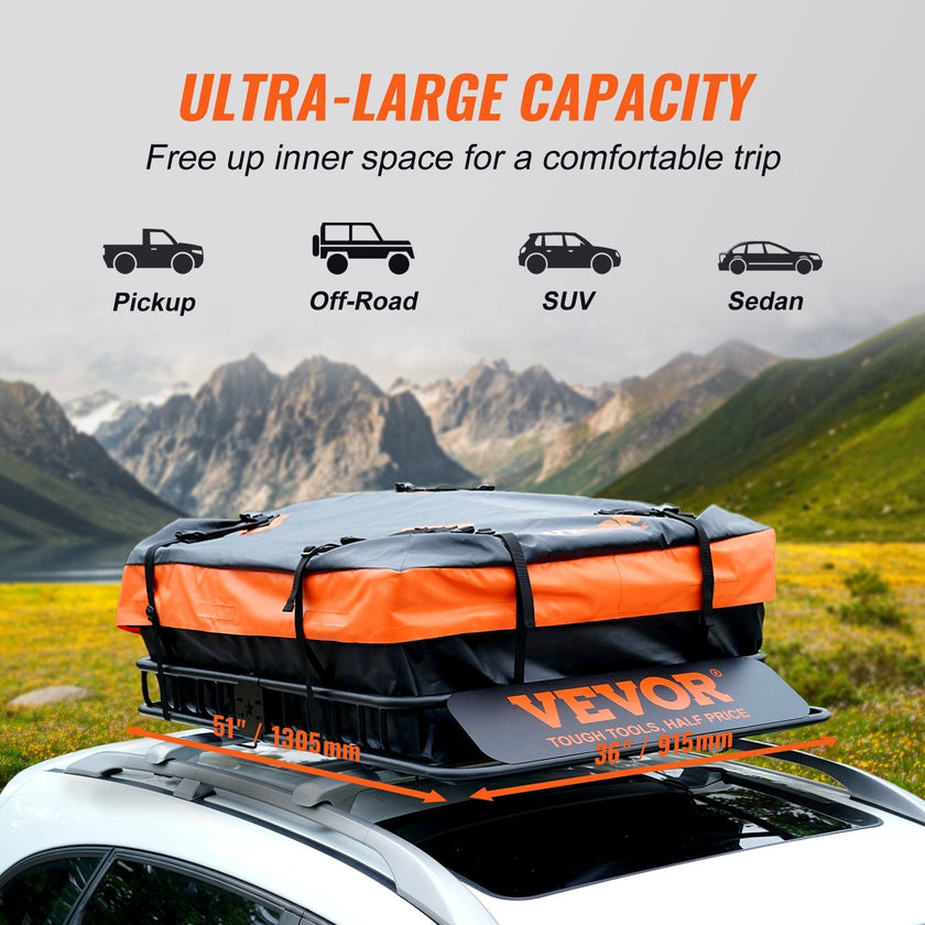 VEVOR Roof Rack Cargo Basket, 51