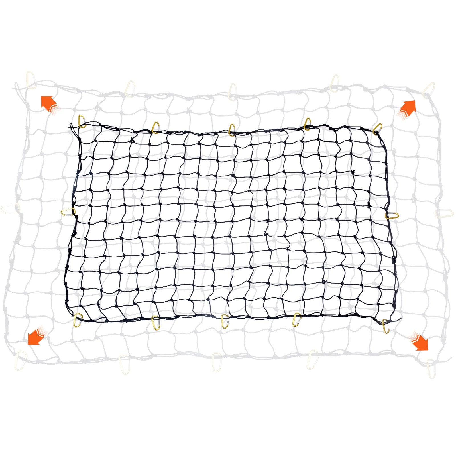 VEVOR Cargo Net Heavy Duty Bungee Cargo Net 7.2' x 10.8' Stretchable for Trucks