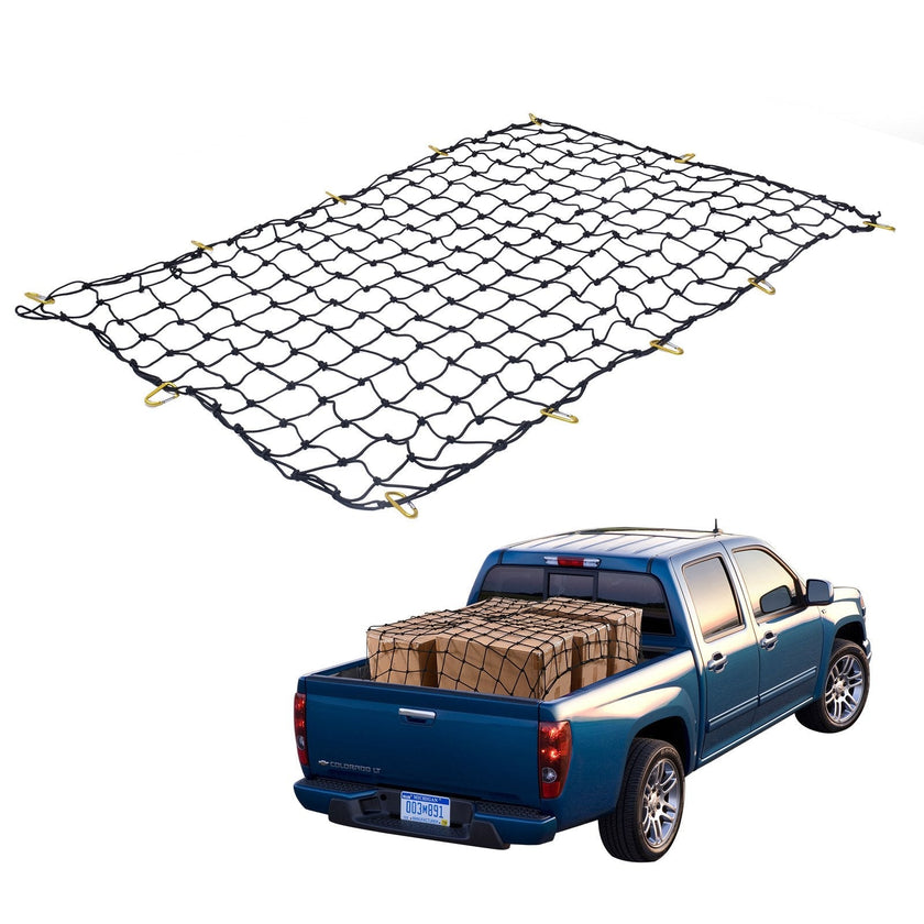 VEVOR Cargo Net Heavy Duty Bungee Cargo Net 7.2' x 10.8' Stretchable for Trucks