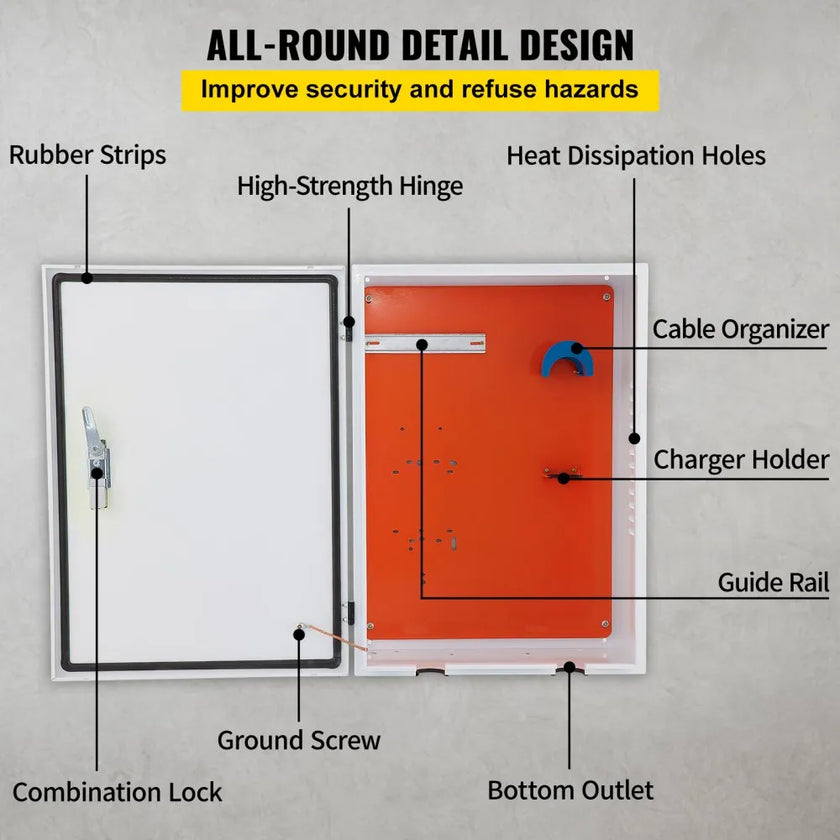 VEVOR Tesla Charger Station Box, 28 x 20 x 10