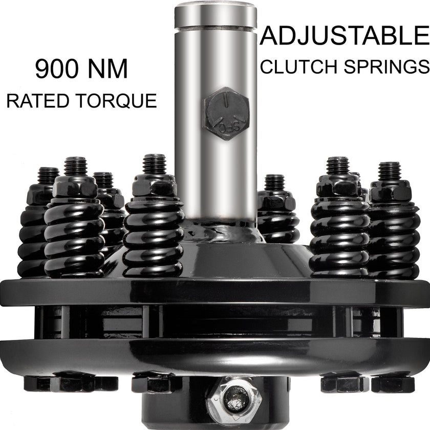 VEVOR Slip Clutch, 1 3/8” PTO Slip Clutch, Smooth Round Ends PTO Friction Clutch, Carburized Steel Tractor Slip Clutch, Adjustable Rotary Cutter Slip Clutch, Black Brush Hog Slip Clutch for PTO Shaft