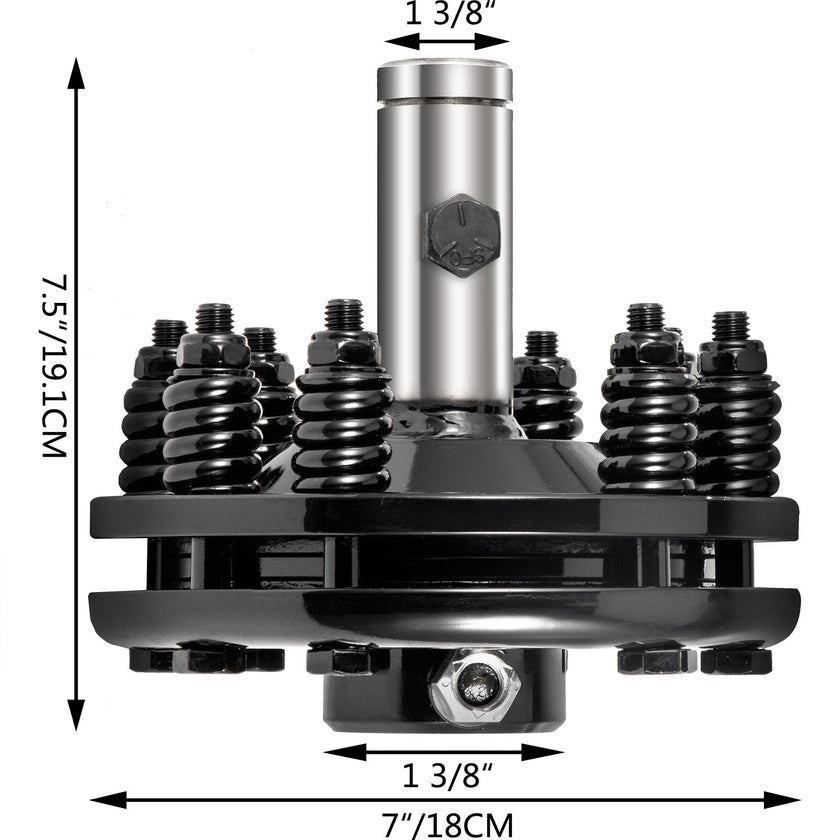 VEVOR Slip Clutch, 1 3/8” PTO Slip Clutch, Smooth Round Ends PTO Friction Clutch, Carburized Steel Tractor Slip Clutch, Adjustable Rotary Cutter Slip Clutch, Black Brush Hog Slip Clutch for PTO Shaft