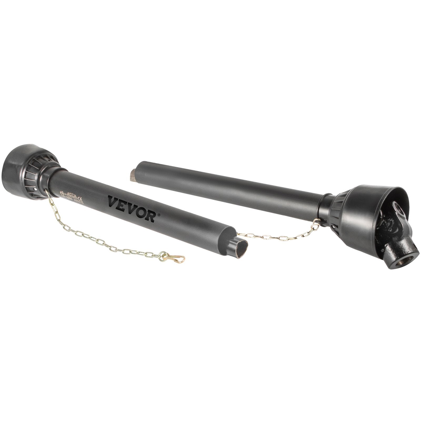 VEVOR PTO Shaft, 1-3/8” PTO Drive Shaft, 6 Spline End Round End PTO Driveline Shaft, Series 4 Tractor PTO Shaft, 39”-55” Brush Hog PTO Shaft, Black PTO Shaft for Bush Hog/Finish Mower/Rotary Cutter