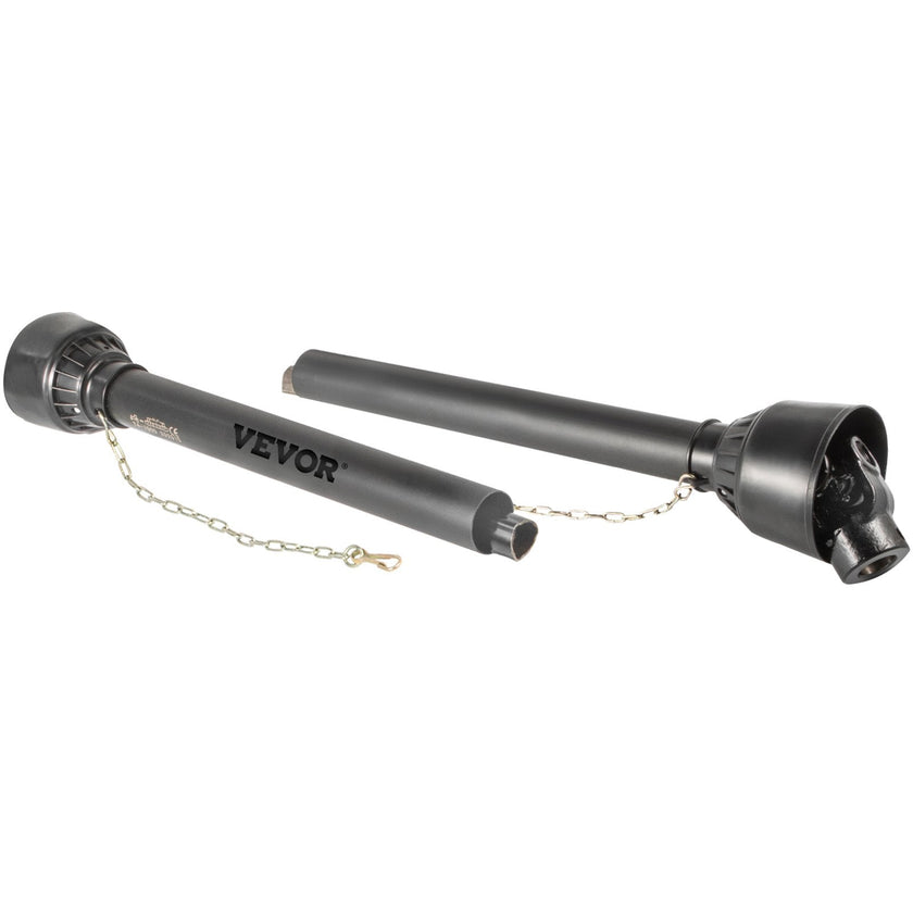 VEVOR PTO Shaft, 1-3/8” PTO Drive Shaft, 6 Spline End Round End PTO Driveline Shaft, Series 4 Tractor PTO Shaft, 39”-55” Brush Hog PTO Shaft, Black PTO Shaft for Bush Hog/Finish Mower/Rotary Cutter