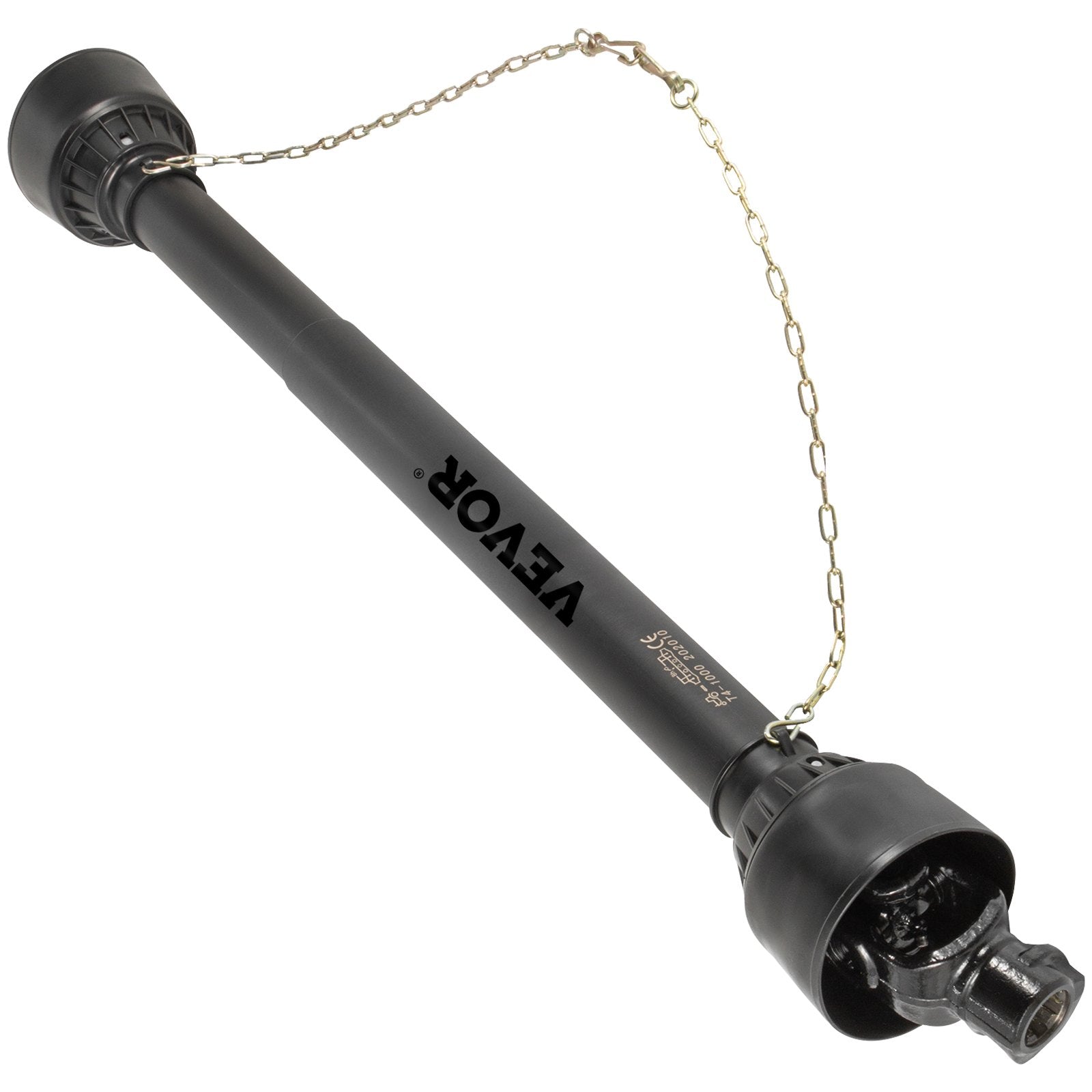 VEVOR PTO Shaft, 1-3/8” PTO Drive Shaft, 6 Spline Tractor?Round Implement Ends PTO Driveline Shaft, Series 4 Tractor PTO Shaft, 43-61” Brush Hog PTO Shaft Black, for Finish Mower, Rotary Cutter