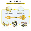 VEVOR PTO Shaft, 1-3/8” PTO Drive Shaft, 6 Spline Both Ends PTO Driveline Shaft, Series 4 Tractor PTO Shaft, 31.5”-41” Brush Hog PTO Shaft, Yellow PTO Shaft w/Slip Clutch for Bush Hog/Finish Mower