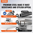 VEVOR Stainless Steel Prep Table, 24 x 72 x 34 Inch, Heavy Duty Metal Worktable with 3 Adjustable Height Levels, Commercial Workstation for Kitchen Garage Restaurant Backyard