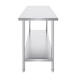 VEVOR Stainless Steel Prep Table, 24 x 72 x 34 Inch, Heavy Duty Metal Worktable with 3 Adjustable Height Levels, Commercial Workstation for Kitchen Garage Restaurant Backyard