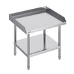 VEVOR Stainless Steel Work Table, 24 x 28 x 26 Inch Commercial Food Prep Worktable, 3-Sided Backsplash Heavy Duty Prep Worktable, Metal Work Table with Adjustable Height for Restaurant Home Hotel