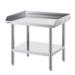 VEVOR Stainless Steel Work Table, 24 x 28 x 26 Inch Commercial Food Prep Worktable, 3-Sided Backsplash Heavy Duty Prep Worktable, Metal Work Table with Adjustable Height for Restaurant Home Hotel