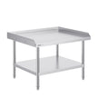 VEVOR Stainless Steel Work Table, 30 x 36 x 26 Inch Commercial Food Prep Worktable, 3-Sided Backsplash Heavy Duty Prep Worktable, Metal Work Table with Adjustable Height for Restaurant Home Hotel