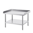 VEVOR Stainless Steel Work Table, 30 x 36 x 26 Inch Commercial Food Prep Worktable, 3-Sided Backsplash Heavy Duty Prep Worktable, Metal Work Table with Adjustable Height for Restaurant Home Hotel
