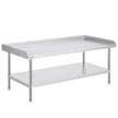 VEVOR Stainless Steel Work Table, 30 x 60 x 26 Inch Commercial Food Prep Worktable, 3-Sided Backsplash Heavy Duty Prep Worktable, Metal Work Table with Adjustable Height for Restaurant Home Hotel