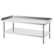 VEVOR Stainless Steel Work Table, 30 x 60 x 26 Inch Commercial Food Prep Worktable, 3-Sided Backsplash Heavy Duty Prep Worktable, Metal Work Table with Adjustable Height for Restaurant Home Hotel