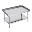 VEVOR Stainless Steel Work Table, 30 x 48 x 26 Inch Commercial Food Prep Worktable, 3-Sided Backsplash Heavy Duty Prep Worktable, Metal Work Table with Adjustable Height for Restaurant Home Hotel