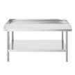 VEVOR Stainless Steel Work Table, 30 x 48 x 26 Inch Commercial Food Prep Worktable, 3-Sided Backsplash Heavy Duty Prep Worktable, Metal Work Table with Adjustable Height for Restaurant Home Hotel