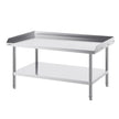 VEVOR Stainless Steel Work Table, 30 x 48 x 26 Inch Commercial Food Prep Worktable, 3-Sided Backsplash Heavy Duty Prep Worktable, Metal Work Table with Adjustable Height for Restaurant Home Hotel