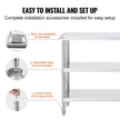 VEVOR Stainless Steel Food Prep Table, 14 x 48 x 34 Inch Commercial Kitchen Worktable, with 2 Adjustable Undershelf, Heavy Duty Prep Table Metal Work Table for BBQ, Kitchen, Home, and Garage
