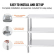 VEVOR Stainless Steel Food Prep Table, 18 x 48 x 34 Inch Commercial Kitchen Worktable, with 2 Adjustable Undershelf, Heavy Duty Prep Table Metal Work Table for BBQ, Kitchen, Home, and Garage
