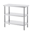 VEVOR Stainless Steel Food Prep Table, 18 x 36 x 34 Inch Commercial Kitchen Worktable, with 2 Adjustable Undershelf, Heavy Duty Prep Table Metal Work Table for BBQ, Kitchen, Home, and Garage