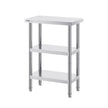 VEVOR Stainless Steel Food Prep Table, 14 x 24 x 34 Inch Commercial Kitchen Worktable, with 2 Adjustable Undershelf, Heavy Duty Prep Table Metal Work Table for BBQ, Kitchen, Home, and Garage
