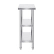 VEVOR Stainless Steel Food Prep Table, 14 x 24 x 34 Inch Commercial Kitchen Worktable, with 2 Adjustable Undershelf, Heavy Duty Prep Table Metal Work Table for BBQ, Kitchen, Home, and Garage