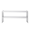 VEVOR Double Overshelf, Double Tier Stainless Steel Overshelf, 12 x 60 Inch Double Deck Overshelf, Height Adjustable Overshelf Prep Work Table for Kitchen, Restaurant and Workshop