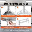 VEVOR Double Overshelf Stainless Steel Overshelf 2-Tier 12