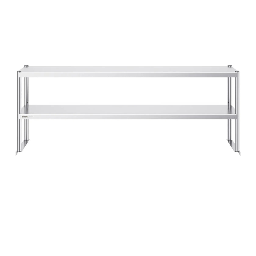 VEVOR Double Overshelf Stainless Steel Overshelf 2-Tier 12