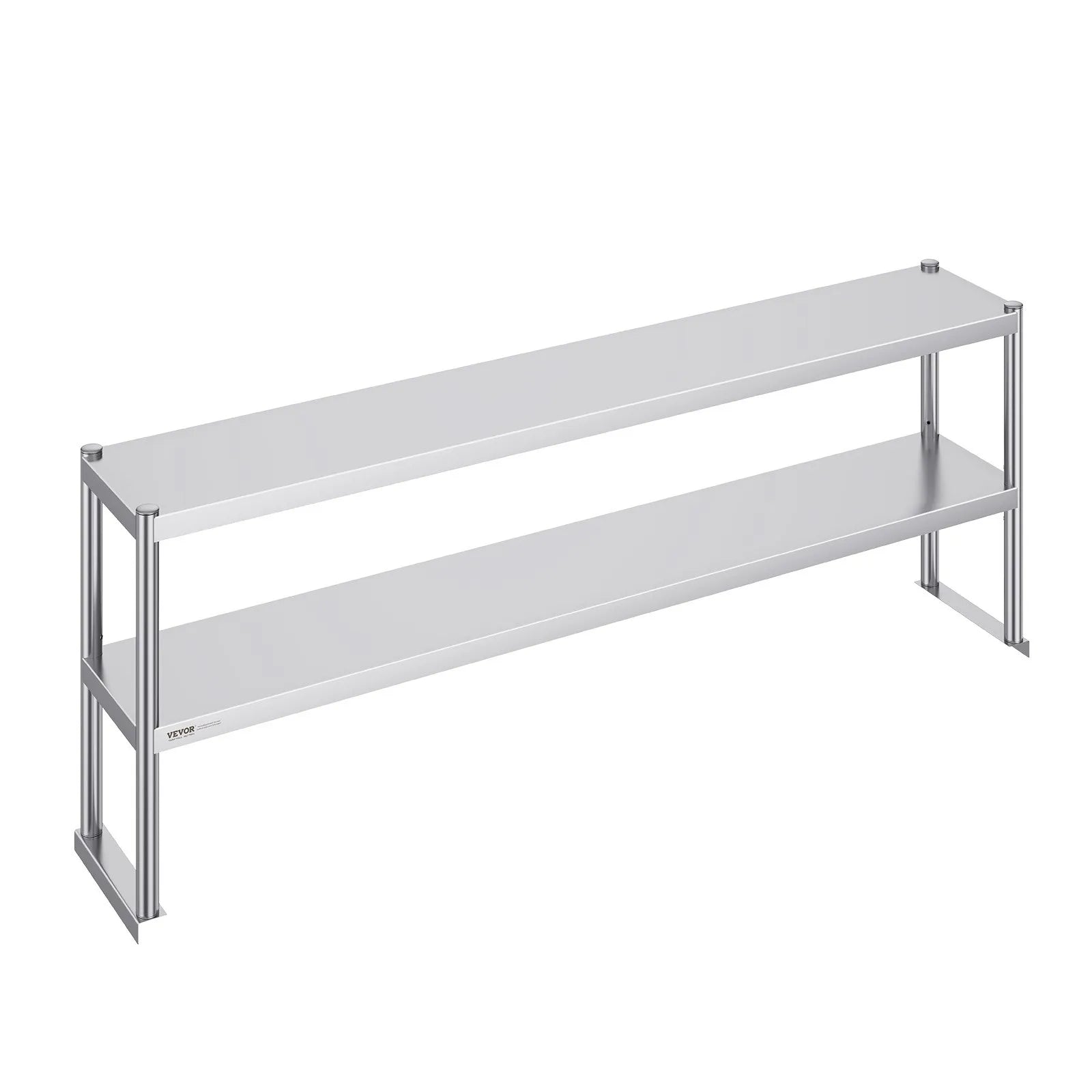 VEVOR Double Overshelf Stainless Steel Overshelf 2-Tier 12