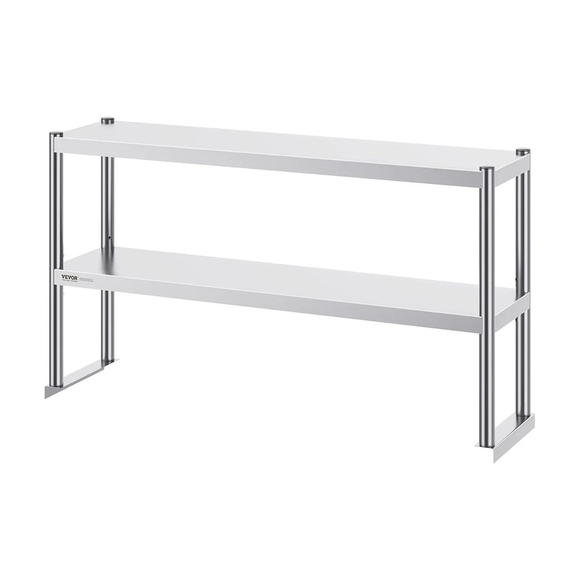 VEVOR Double Overshelf Stainless Steel Overshelf 2-Tier 12